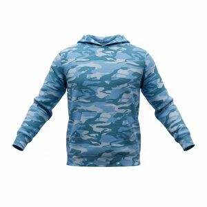 Monrow Blue Camo Hoodie. Size S. Like new. Very Soft!